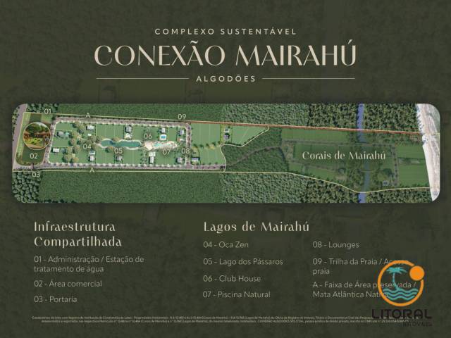 #705 - Terreno em condomínio para Venda em Marau - BA